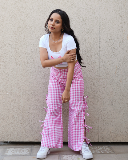 Strawberry Crush Gingham Pants